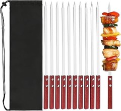 brochetas cortas para barbacoas portátiles