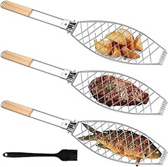 soportes para asar pescado entero