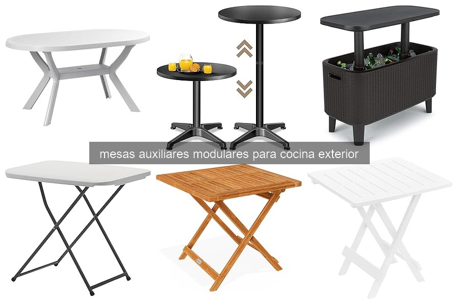 Comparativa de Mesas Auxiliares Modulares para Cocina Exterior