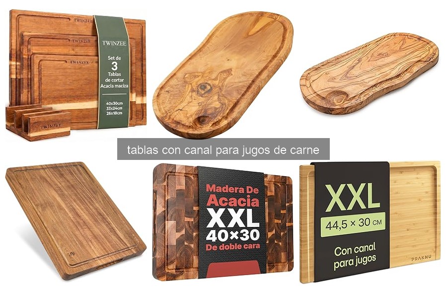 Mejores tablas con canal para jugos de carne en Amazon