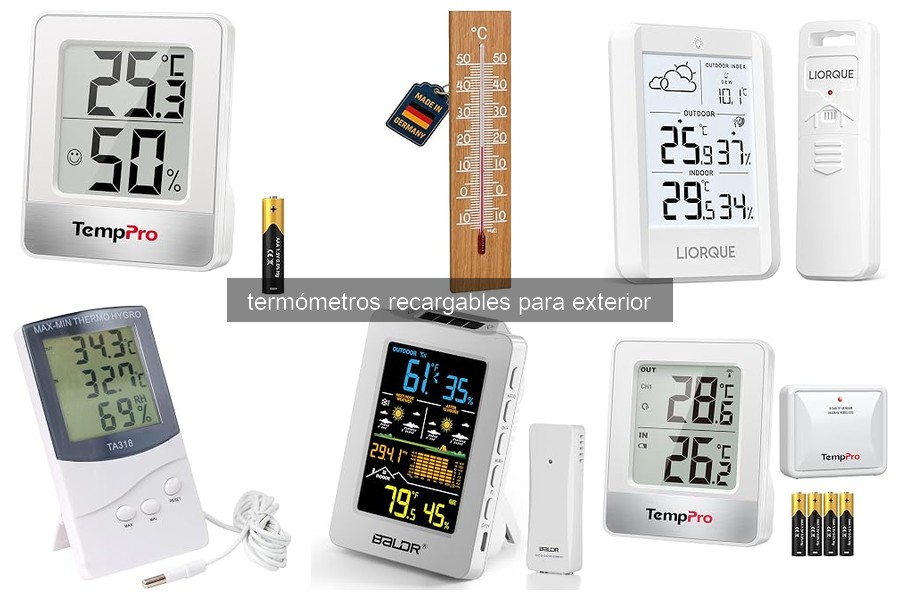 ¿Qué son los termómetros recargables para exterior?