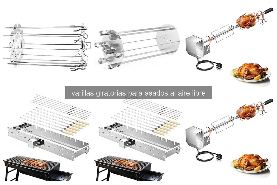 Soluciona los problemas comunes con varillas giratorias para asados